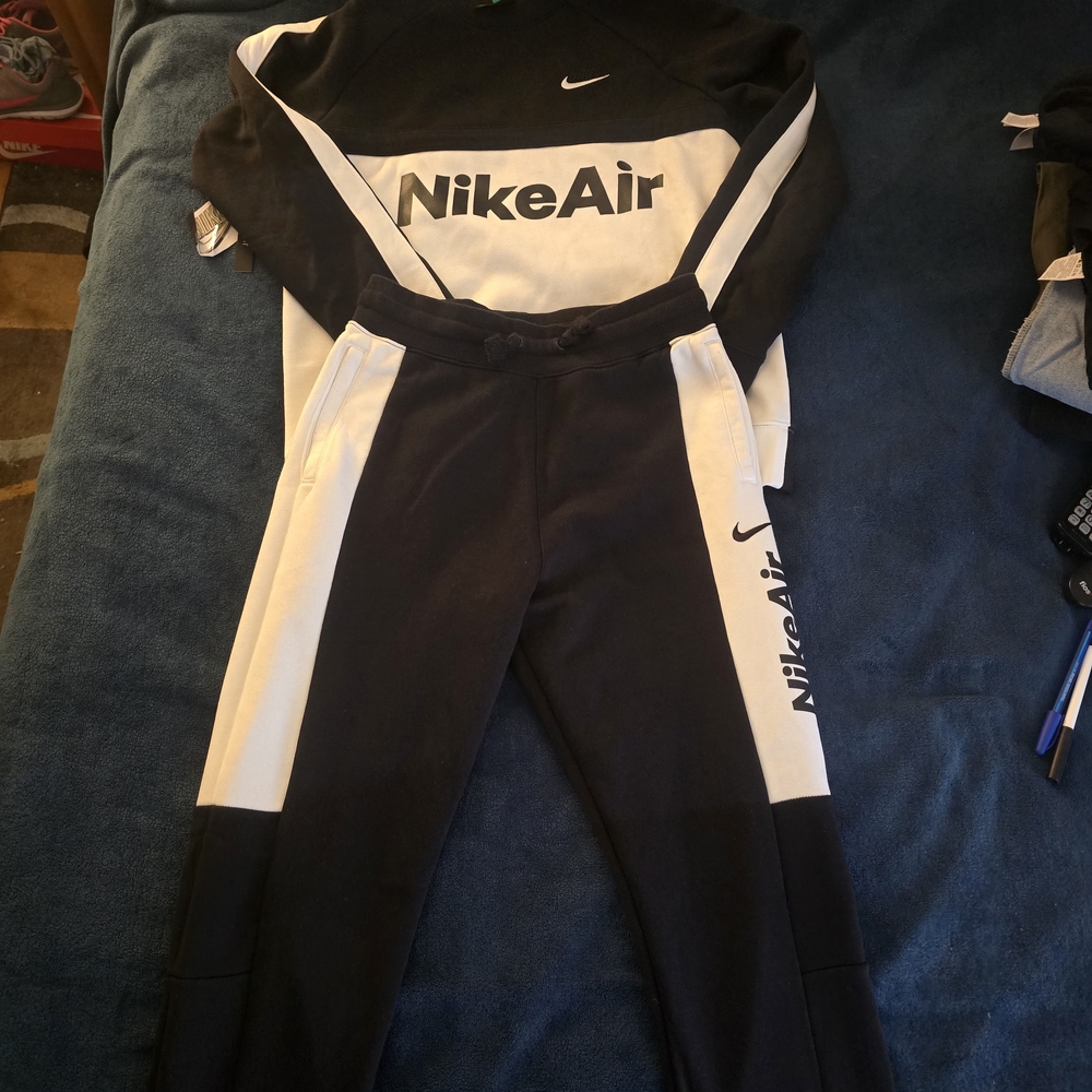 Youth Nike Air Black and White Tracksuit